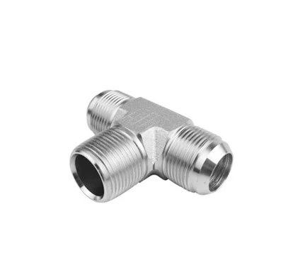 Raccords de tuyaux adaptateurs hydrauliques mâles JIC, mâles NPTF, mâles JIC en T